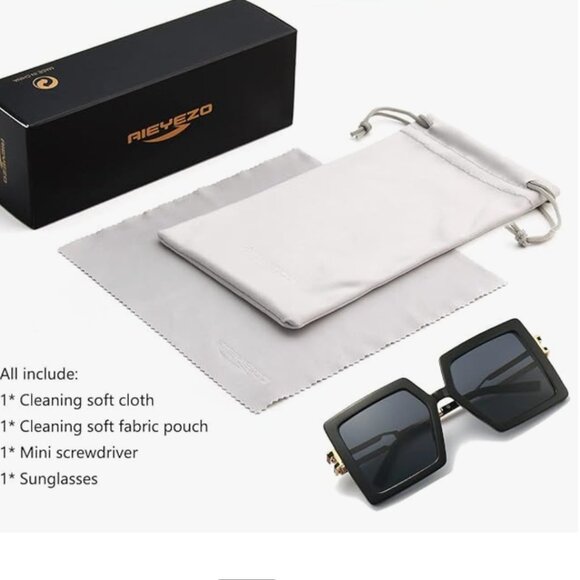 Women Square Fashion Big Large Sunglasses main image 4